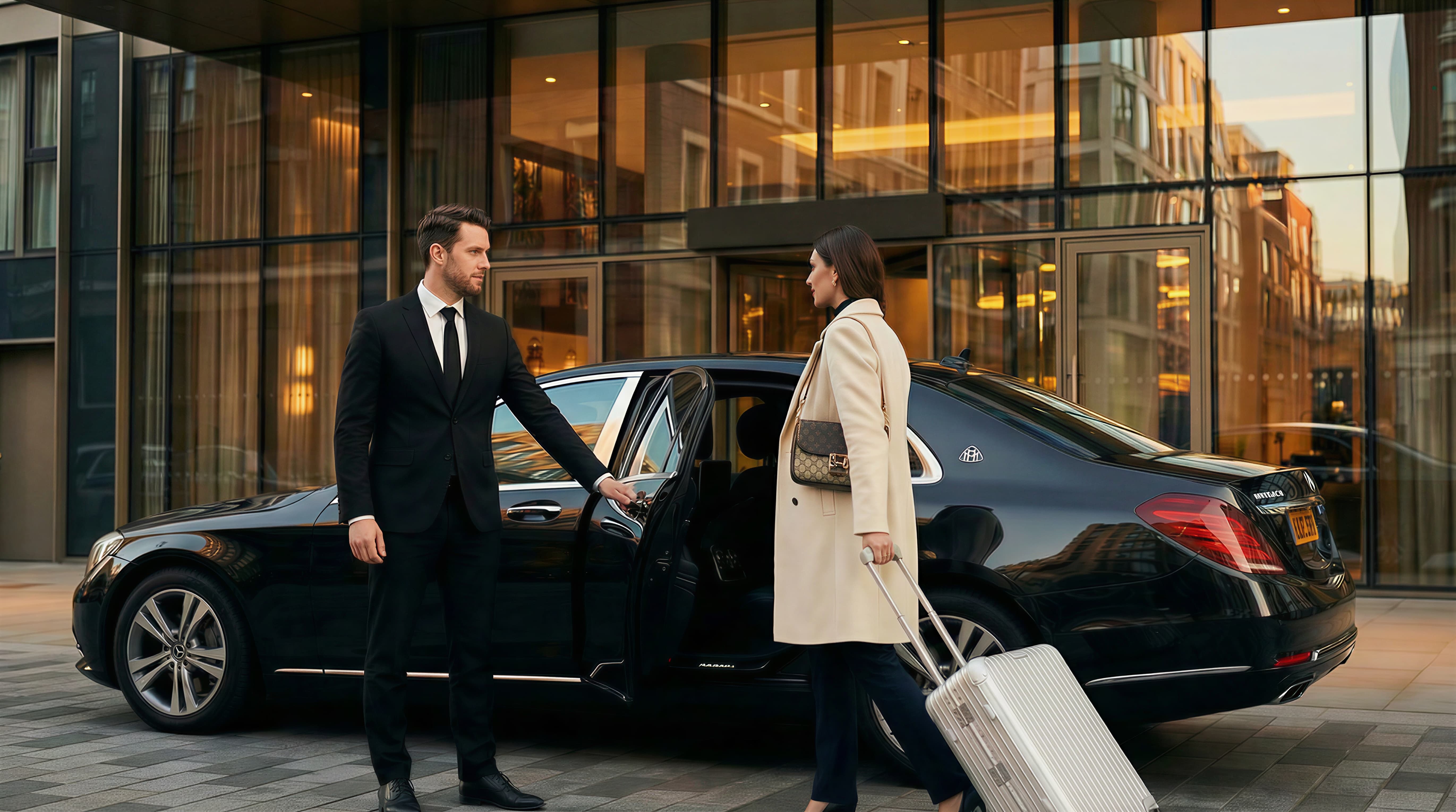 Chauffeur opening door